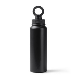 Stamina BI1788 - HEYMAN Double-walled thermal bottle in recycled 304 stainless steel with lid with magnetic ring for mobile phone holder