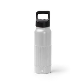 Stamina BI2014 - MORONI Double-walled bottle made from recycled 304 stainless steel with a bevelled surface in the lower section