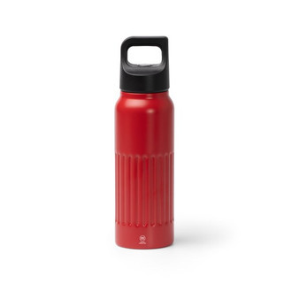 Stamina BI2014 - MORONI Double-walled bottle made from recycled 304 stainless steel with a bevelled surface in the lower section