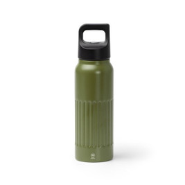 Stamina BI2014 - MORONI Double-walled bottle made from recycled 304 stainless steel with a bevelled surface in the lower section