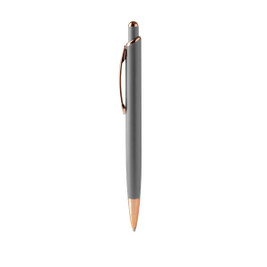 Stamina BL1489 - PERLA Push ball pen with matt metal structure with copper finish details