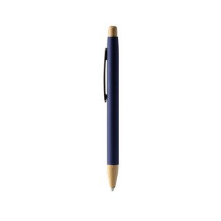 Stamina BL1505 - VERSO Rubber-finish metallic pen with push-button and bamboo details