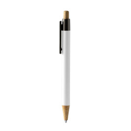 Stamina BL1506 - COPLA Rubber-finish metallic pen with bamboo push button and wide bamboo clip ideal for marking