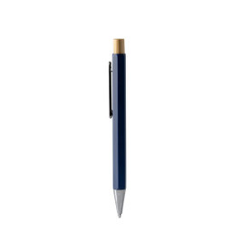 Stamina BL1602 - SALOM Hexagonal ball pen with metallic body and bamboo push button