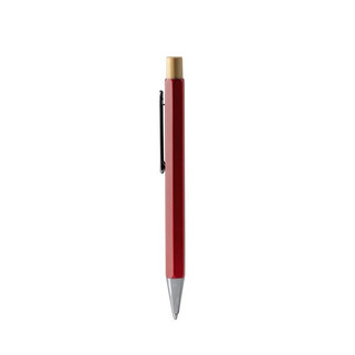Stamina BL1602 - SALOM Hexagonal ball pen with metallic body and bamboo push button