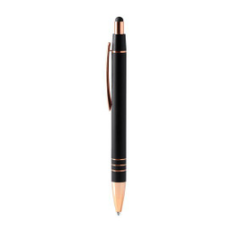 Stamina BL1603 - LEIVA Push-button pen with metal body in matte and details in copper cabling