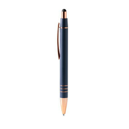 Stamina BL1603 - LEIVA Push-button pen with metal body in matte and details in copper cabling
