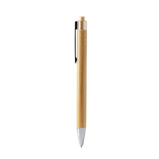 Stamina BL1764 - FIKE Ballpoint pen with bamboo body and pushbutton