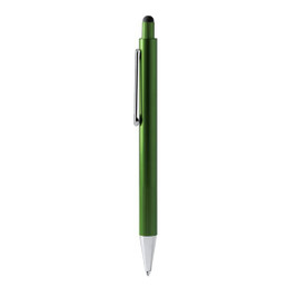 Stamina BL1770 - GARET Aluminium ballpoint pen with striped grip in metallic finish and touch pointer