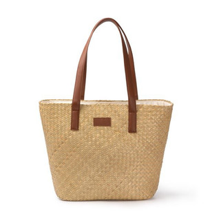 Stamina BO1956 - MIYAKO Handbag with a straw exterior and cotton inner lining