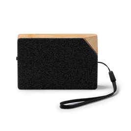 Stamina BS1552 - YUNKER Wireless solar speaker made of bamboo with RPET recycled polyester surface