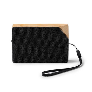 Stamina BS1552 - YUNKER Wireless solar speaker made of bamboo with RPET recycled polyester surface