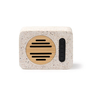 Stamina BS1762 - MILER Wireless speaker with body made of recycled terrazzo stone and bamboo