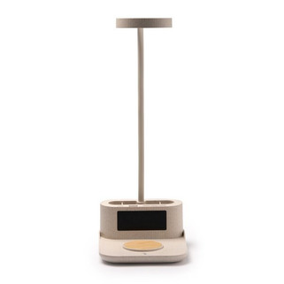 Stamina CR1632 - PAYTON Multi-function charging lamp made of wheat fibre and bamboo