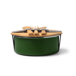 Stamina FI1646 - EVELIN Die Lunchbox aus Metall hat eine haltbare Keramikbeschichtung und einen Bambusdeckel