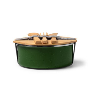 Stamina FI1646 - EVELIN Die Lunchbox aus Metall hat eine haltbare Keramikbeschichtung und einen Bambusdeckel