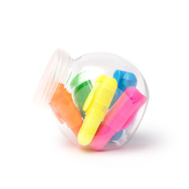 Stamina HW1979 - CALVER Set of multi-colour markers presented in a transparent round PP container