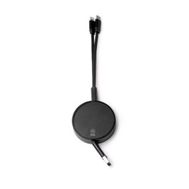 Stamina IA1914 - DAWSON Extendable and retractable charging cable made from recycled aluminium