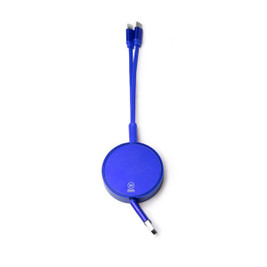 Stamina IA1914 - DAWSON Extendable and retractable charging cable made from recycled aluminium