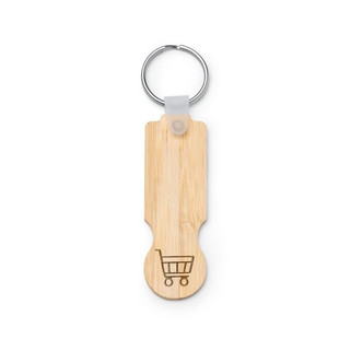 Stamina KO1501 - NOKEL Bamboo coin keychain ideal for the shopping cart
