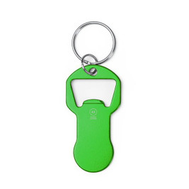 Stamina KO1799 - TAGAN Recycled aluminum keychain bottle opener with coin for the shopping cart