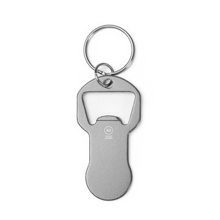 Stamina KO1799 - TAGAN Recycled aluminum keychain bottle opener with coin for the shopping cart