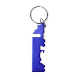 Stamina KO1802 - BREBEL Bottle opener keychain in the form of a walkway made of recycled aluminium