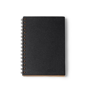 Stamina NB1627 - NUSAX A5 notebook made of recycled cardboard with double spiral ring