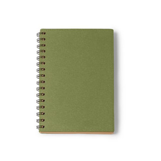 Stamina NB1627 - NUSAX A5 notebook made of recycled cardboard with double spiral ring