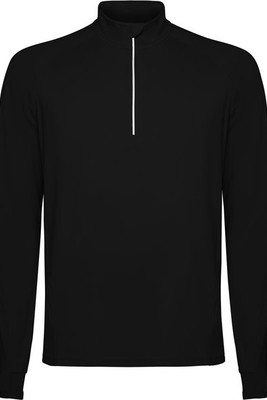 Roly SU1031 - ESTAMBUL Gebürsteter Funktions-Pullover mit Raglanärmeln und halbem Reißverschluss mit reflektierendem Detail