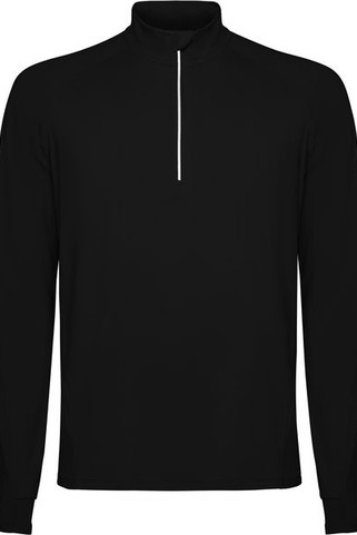 Roly SU1031 - ESTAMBUL Brushed technical sweatshirt with a raglan sleeve and a half zip inverted design featuring a reflective detail