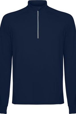 Roly SU1031 - ESTAMBUL Brushed technical sweatshirt with a raglan sleeve and a half zip inverted design featuring a reflective detail