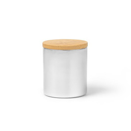 Stamina VL1597 - MARIS Scented candle with metallic finish aluminium recipient and bamboo lid