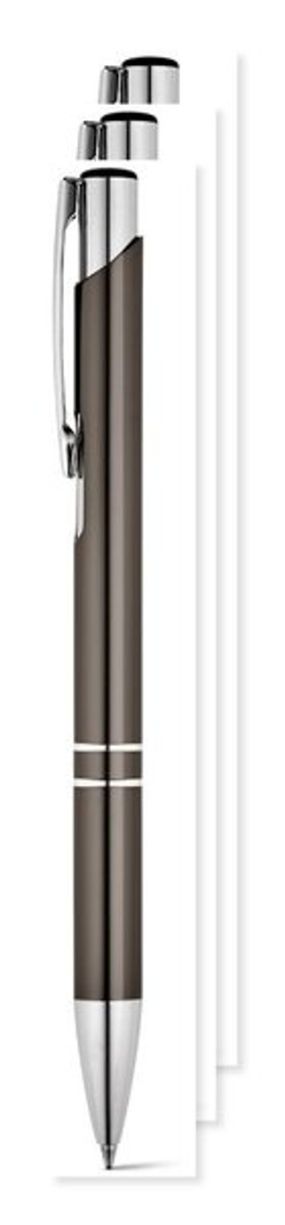 Pak van 3 Egotier 91311 - Aluminium balpen met clip