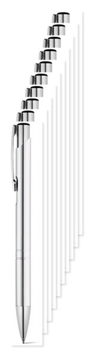 Pak van 100 Egotier 91311 - Aluminium balpen met clip