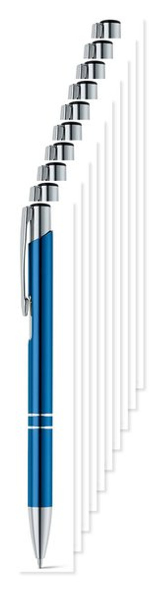 Pak van 100 Egotier 91311 - Aluminium balpen met clip