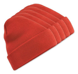 Pakke med 5 Beechfield BF045 - Vintervarm Beanie med Flap til Komfort