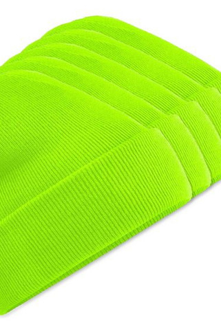 Pakke med 5 Beechfield BF045 - Vintervarm Beanie med Flap til Komfort