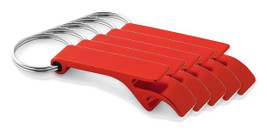 Pack de 5 Egotier 93151 - Porte-clés en aluminium avec ouvre-capsules