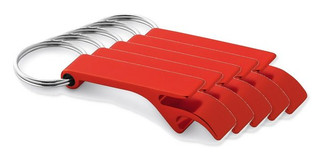 Pack de 5 Egotier 93151 - Porte-clés en aluminium avec ouvre-capsules