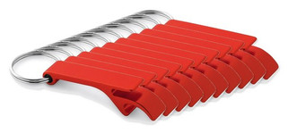 Pack de 100 Egotier 93151 - Porte-clés en aluminium avec ouvre-capsules