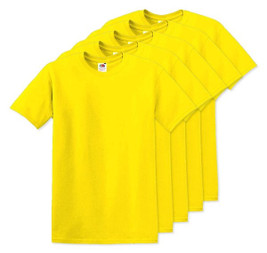 Pack de 5 Fruit of the Loom SC6 - T-Shirt Manches Courtes 100% Coton