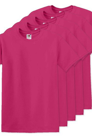 Pakke med 5 Fruit of the Loom SC6 - 100% bomuld kortærmet t-shirt