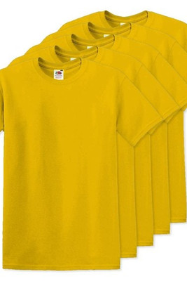 Pack of 5 Fruit of the Loom SC6 - Original Full Cut T (61-082-0)