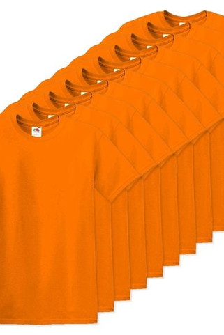 Pakke med 10 Fruit of the Loom SC6 - 100% bomuld kortærmet t-shirt