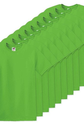 Pakke med 10 Fruit of the Loom SC6 - 100% bomull kortermet T-skjorte