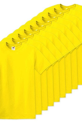 Pack of 10 Fruit of the Loom SC6 - Original Full Cut T (61-082-0)
