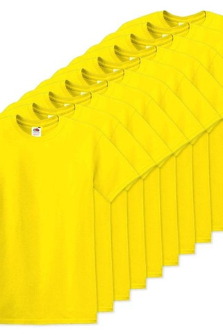 Pack de 10 Fruit of the Loom SC6 - T-Shirt Manches Courtes 100% Coton