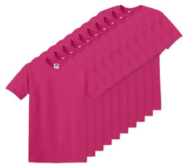 Pack of 10 Fruit of the Loom SC6 - Original Full Cut T (61-082-0)