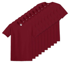 Pack of 10 Fruit of the Loom SC6 - Original Full Cut T (61-082-0)